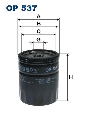 Oil filter filtron 537 for - filter,