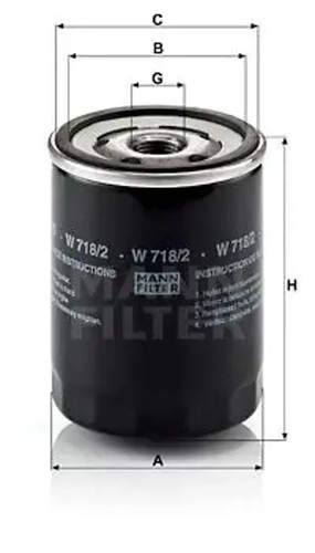 Oil filter spin - spin-on, w