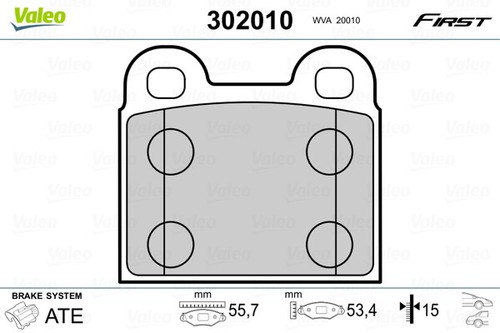 Valeo 302010 brake - valeo, set