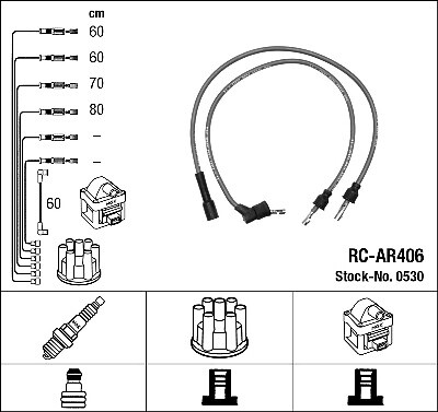 0530 ngk ignition cable kit - 0530,