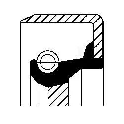 Gearbox shaft seal - , frontal