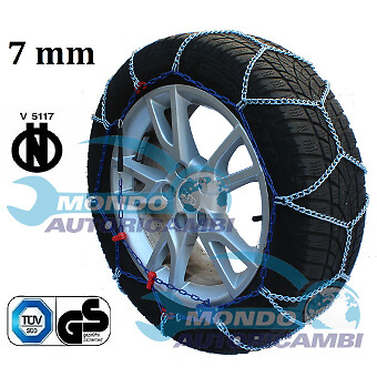 Snow chains 7mm 165 r15 - snow,